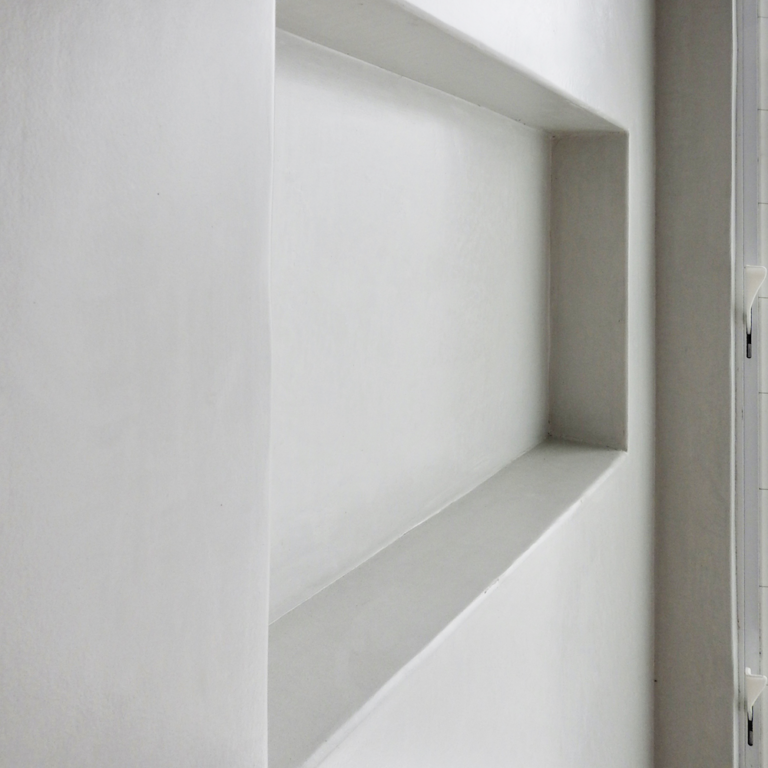 Venetian Plaster Sunshine Coast, Rectangular Niche Side View, Spanish Render Sunshine Coast