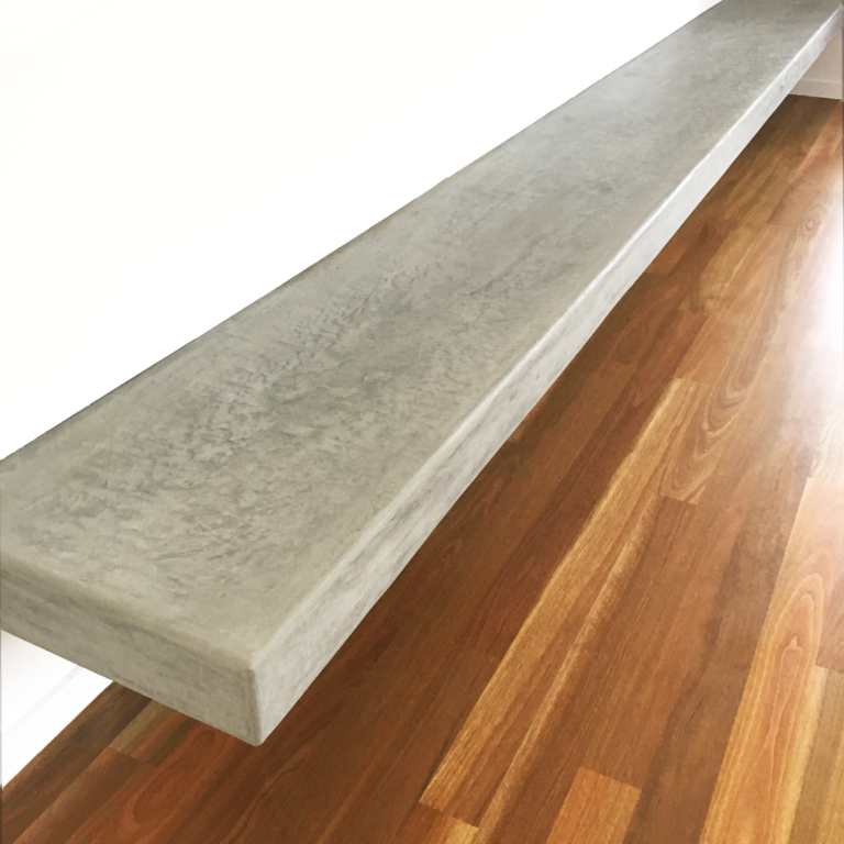 grey polished bench